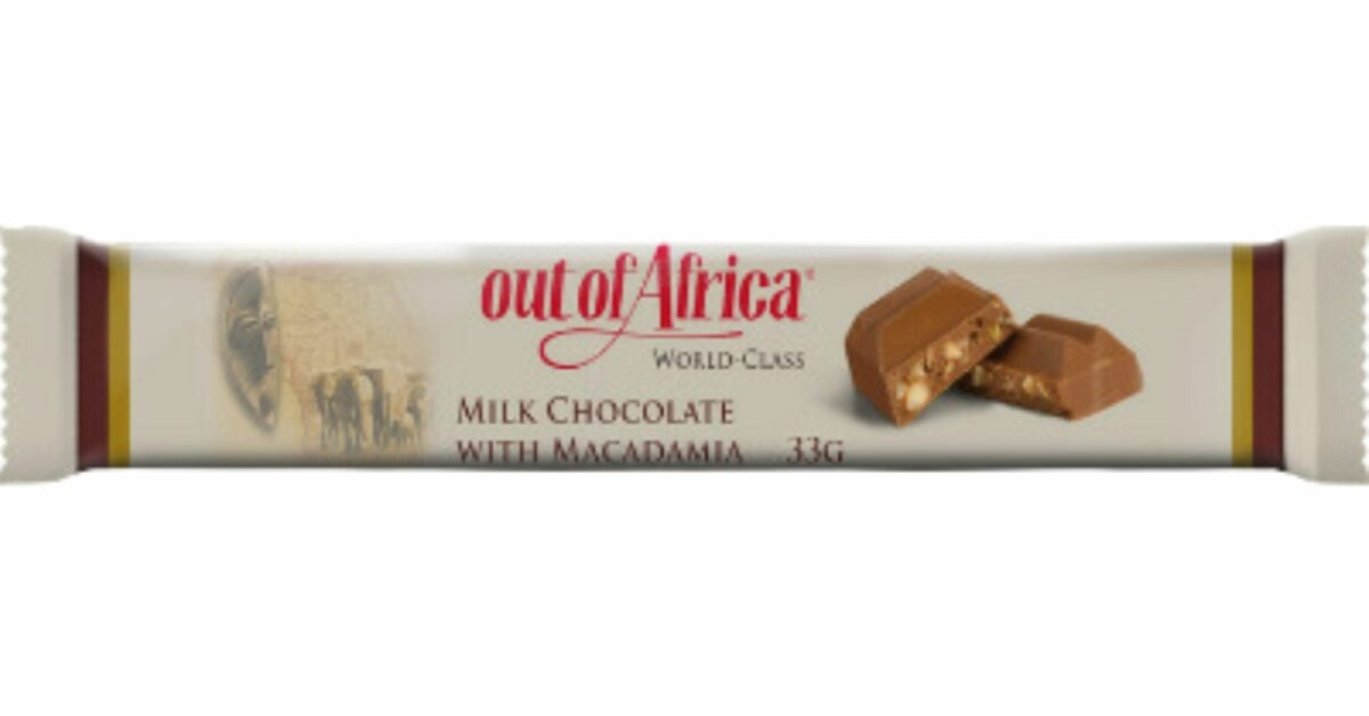 OUT OF AFRICA MILK CHOC WITH MACADAMIA 35G